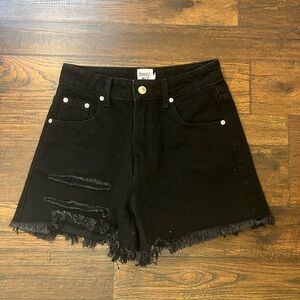 Princess Polly Black Denim Shorts